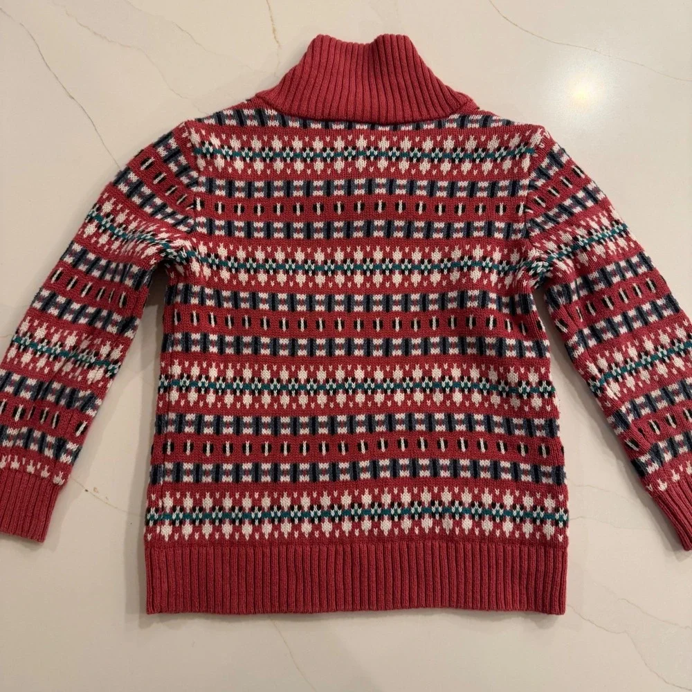 Tea Collection Kids Fair Isle Cowl Neck Sweater‎ Size S 4- 5